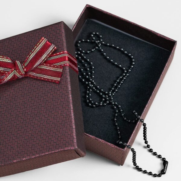 Titanium Bead Chain Necklace, Adjustable Jewelry Chain, Small Bead Ball Chain Necklace, With Gift Box (2.0-4.0mm Beads , 18- 30 inch) (3.0mm 24" black) - Image 5