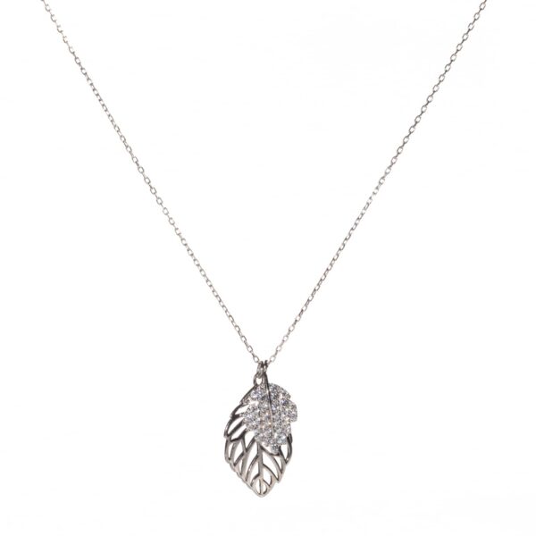 Women Sterling Silver Necklace Leaf Pendant Necklace Delicate Jewelry Birthday Valentine's Day Gift for Daughter Wife Mom