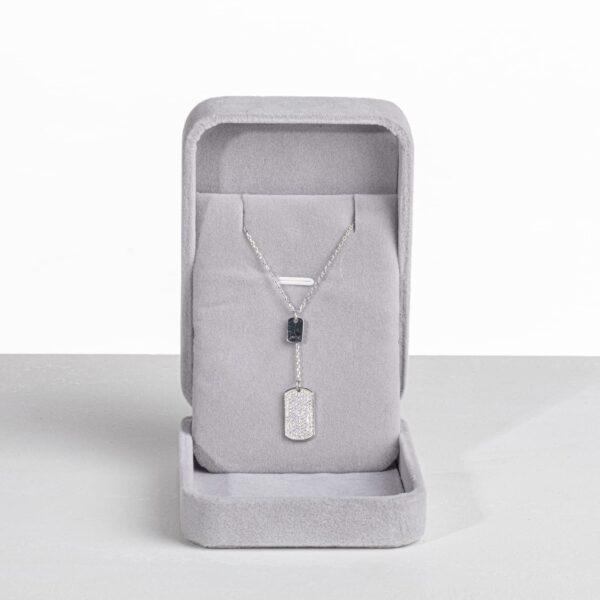 Ladies Sterling Silver Necklace Tag Pendant Necklace Delicate Jewelry Birthday Valentine's Day Gift for Daughter Wife Mom - 图片 8