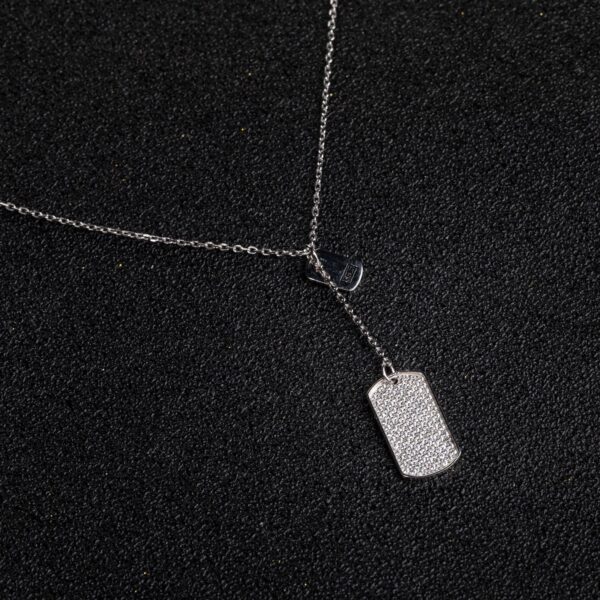 Ladies Sterling Silver Necklace Tag Pendant Necklace Delicate Jewelry Birthday Valentine's Day Gift for Daughter Wife Mom - 图片 7