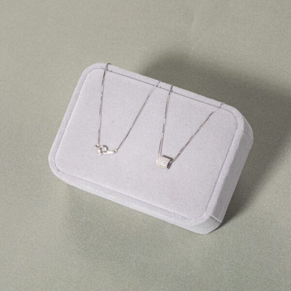 Ladies Sterling Silver Necklace Small Waist Pendant Necklace Delicate Jewelry Birthday Valentine's Day Gift for Daughter Wife Mom - 图片 5