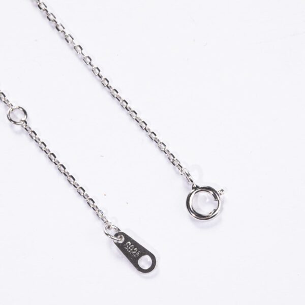 Ladies Sterling Silver Necklace Tag Pendant Necklace Delicate Jewelry Birthday Valentine's Day Gift for Daughter Wife Mom - 图片 5