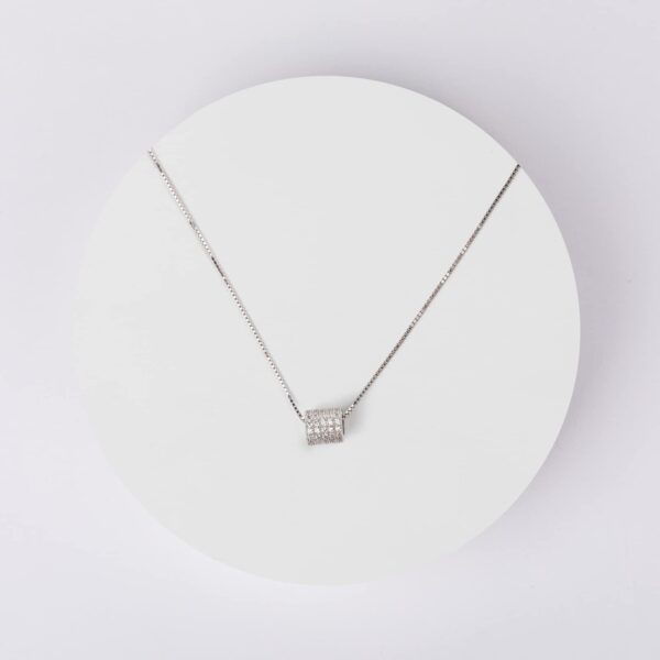 Ladies Sterling Silver Necklace Small Waist Pendant Necklace Delicate Jewelry Birthday Valentine's Day Gift for Daughter Wife Mom - 图片 3